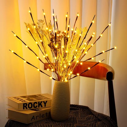 3Pack 30"Twig Lights, USB Plug in Branches Lights, 60 Led Bulbs, Warm White | Romantic Decorative Iights for Vase, Lighted Tree Branches for Home Romantic Decoration, Halloween Thanksgiving Day Christmas
