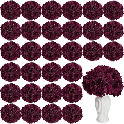 Royal Blue Hydrangea Artificial Flowers Bulk with Stems 64 Pcs | Faux Silk Hydrangeas Flower Heads with Stems for Wedding Arch Table Centerpieces Home Garden Baby Shower Party Decor