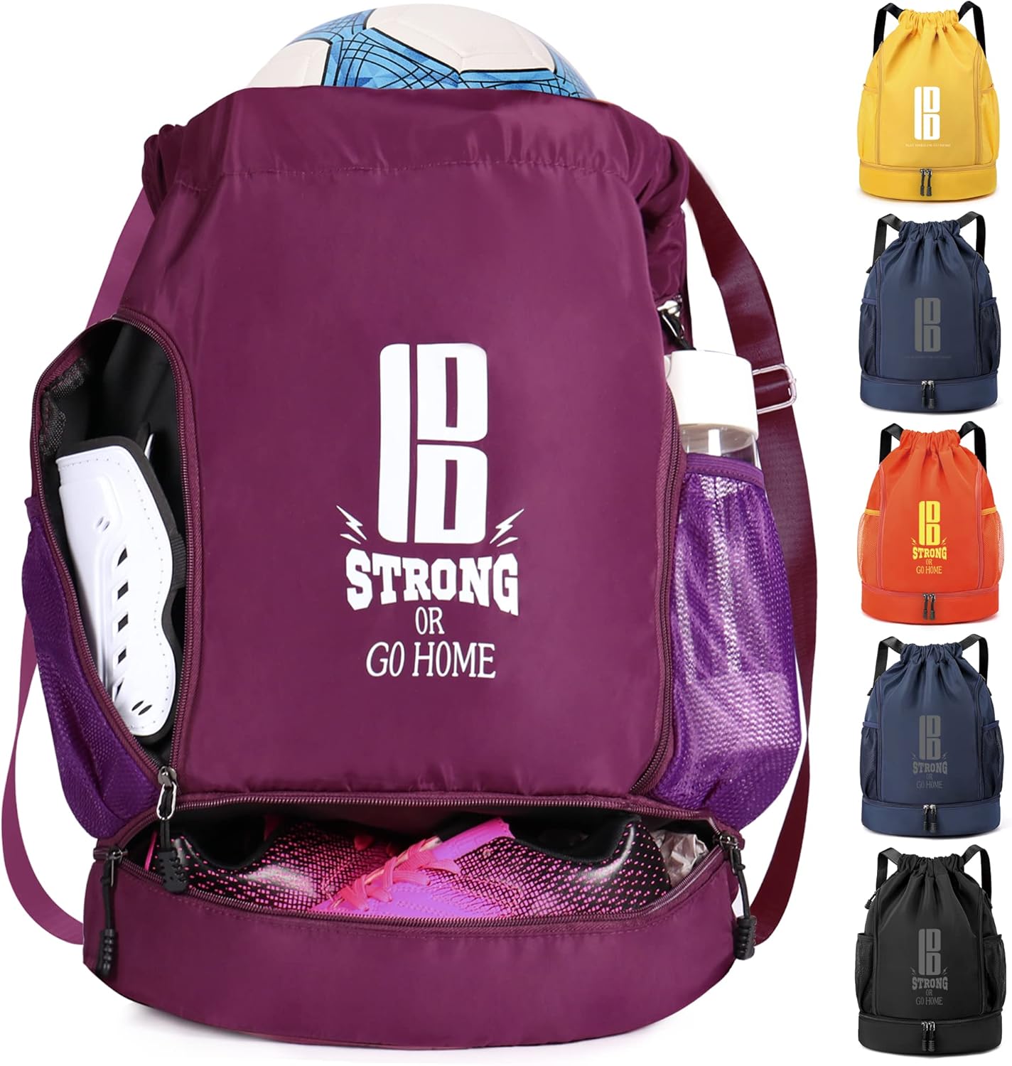Youth Soccer Bags Boys Girls Backpack for Soccer Basketball Volleyball & Football with Ball Compartment