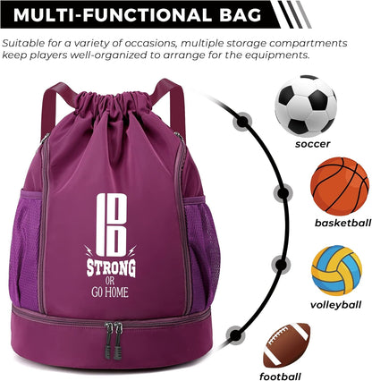 Youth Soccer Bags Boys Girls Backpack for Soccer Basketball Volleyball & Football with Ball Compartment