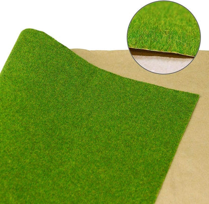 CP138 Artificial Model Grass Mat Trains Grass Green 40 x 100cm or 15.7"x 39"for Decoration Craft Scenery Model DIY