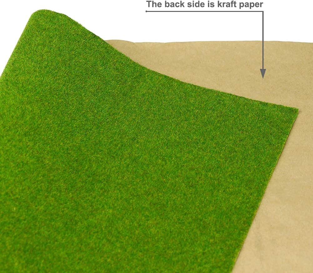 CP138 Artificial Model Grass Mat Trains Grass Green 40 x 100cm or 15.7"x 39"for Decoration Craft Scenery Model DIY