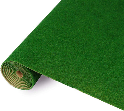 CP138 Artificial Model Grass Mat Trains Grass Green 40 x 100cm or 15.7"x 39"for Decoration Craft Scenery Model DIY