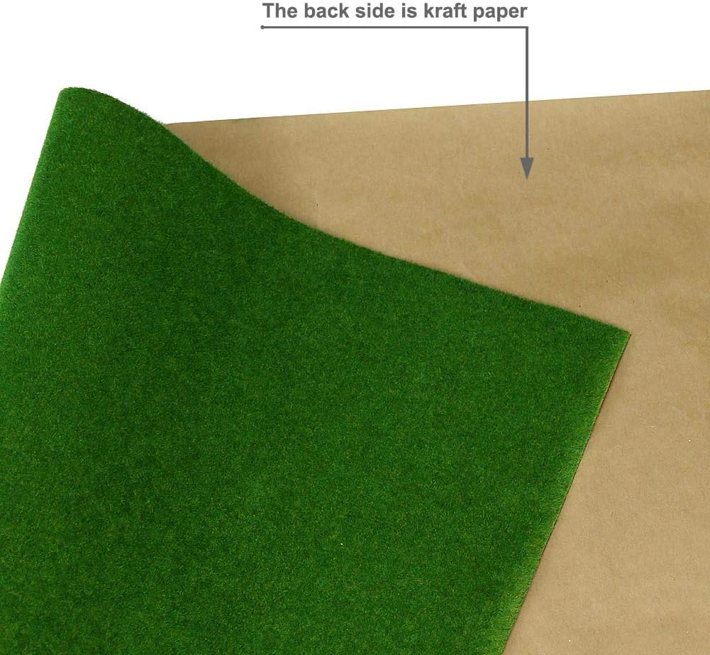 CP138 Artificial Model Grass Mat Trains Grass Green 40 x 100cm or 15.7"x 39"for Decoration Craft Scenery Model DIY