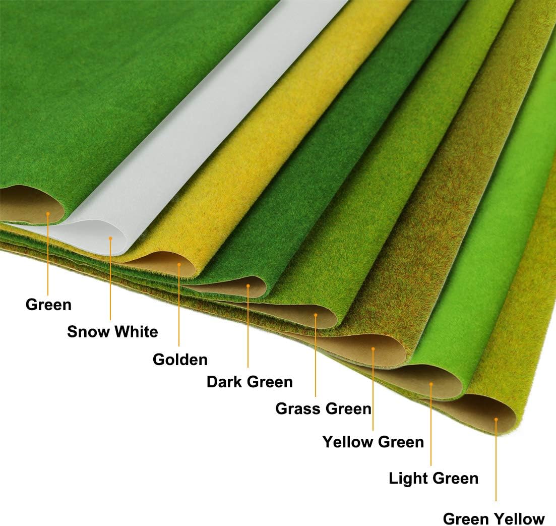 CP138 Artificial Model Grass Mat Trains Grass Green 40 x 100cm or 15.7"x 39"for Decoration Craft Scenery Model DIY