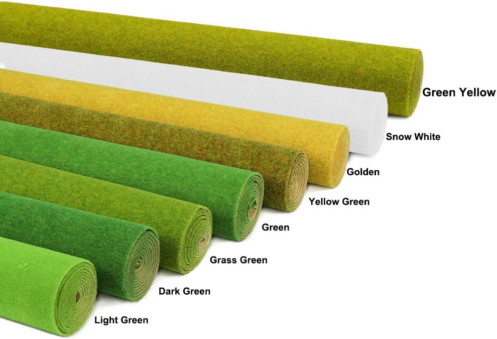 CP138 Artificial Model Grass Mat Trains Grass Green 40 x 100cm or 15.7"x 39"for Decoration Craft Scenery Model DIY