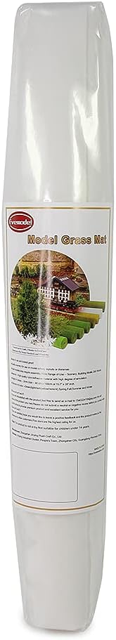 CP138 Artificial Model Grass Mat Trains Grass Green 40 x 100cm or 15.7"x 39"for Decoration Craft Scenery Model DIY