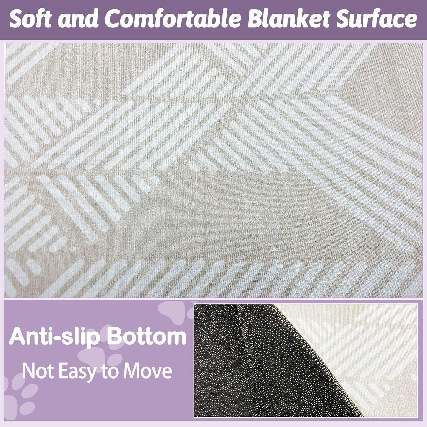 Large Rabbit Floor Mats for Indoor Rabbit Cage Liners Washable 78.7"X47.2" Reusable Bunny Rugs for Playpen Pad Soft Animal Cage Flooring Anti Slip Pet Carpet for Ferret Guinea Pig Bedding