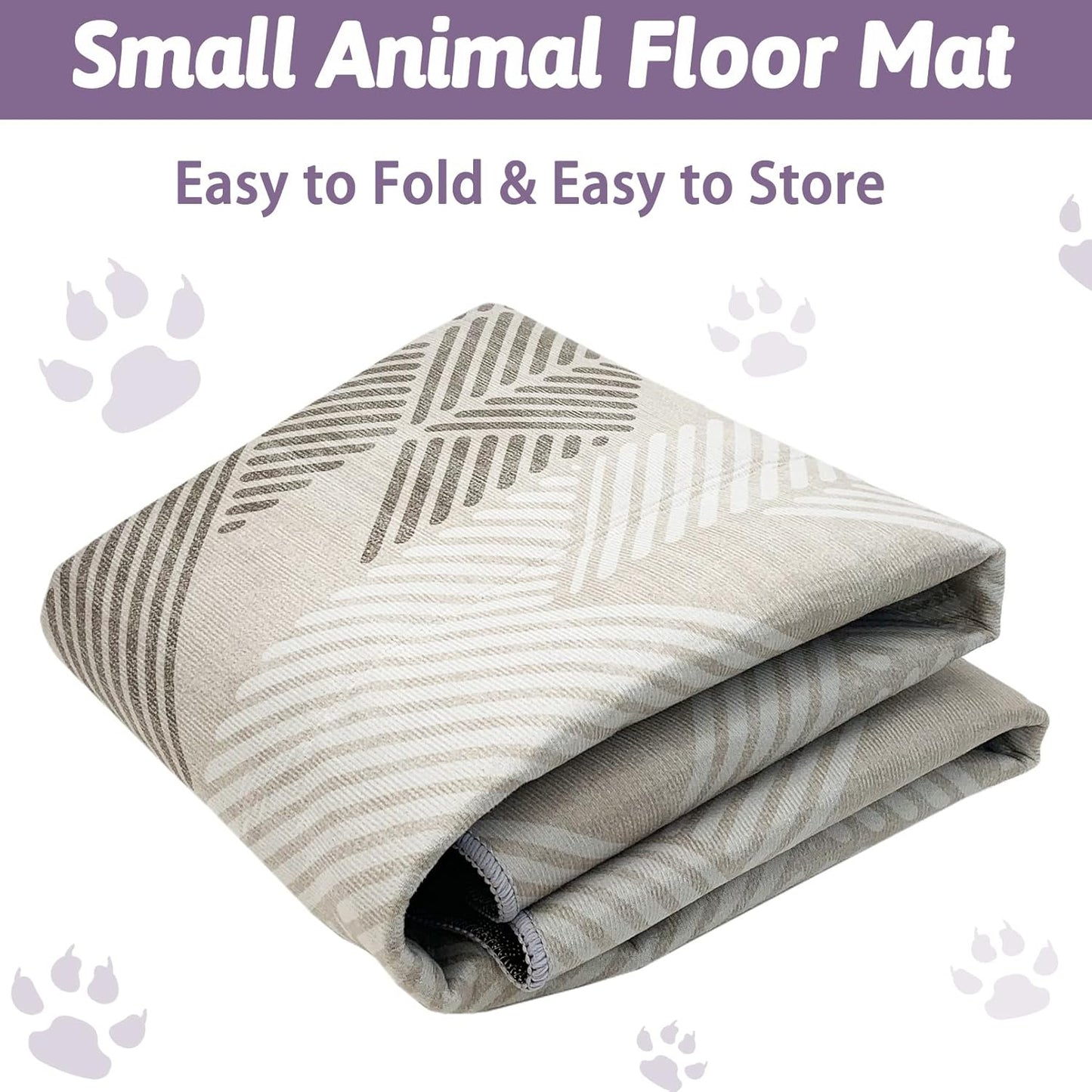 Large Rabbit Floor Mats for Indoor Rabbit Cage Liners Washable 78.7"X47.2" Reusable Bunny Rugs for Playpen Pad Soft Animal Cage Flooring Anti Slip Pet Carpet for Ferret Guinea Pig Bedding