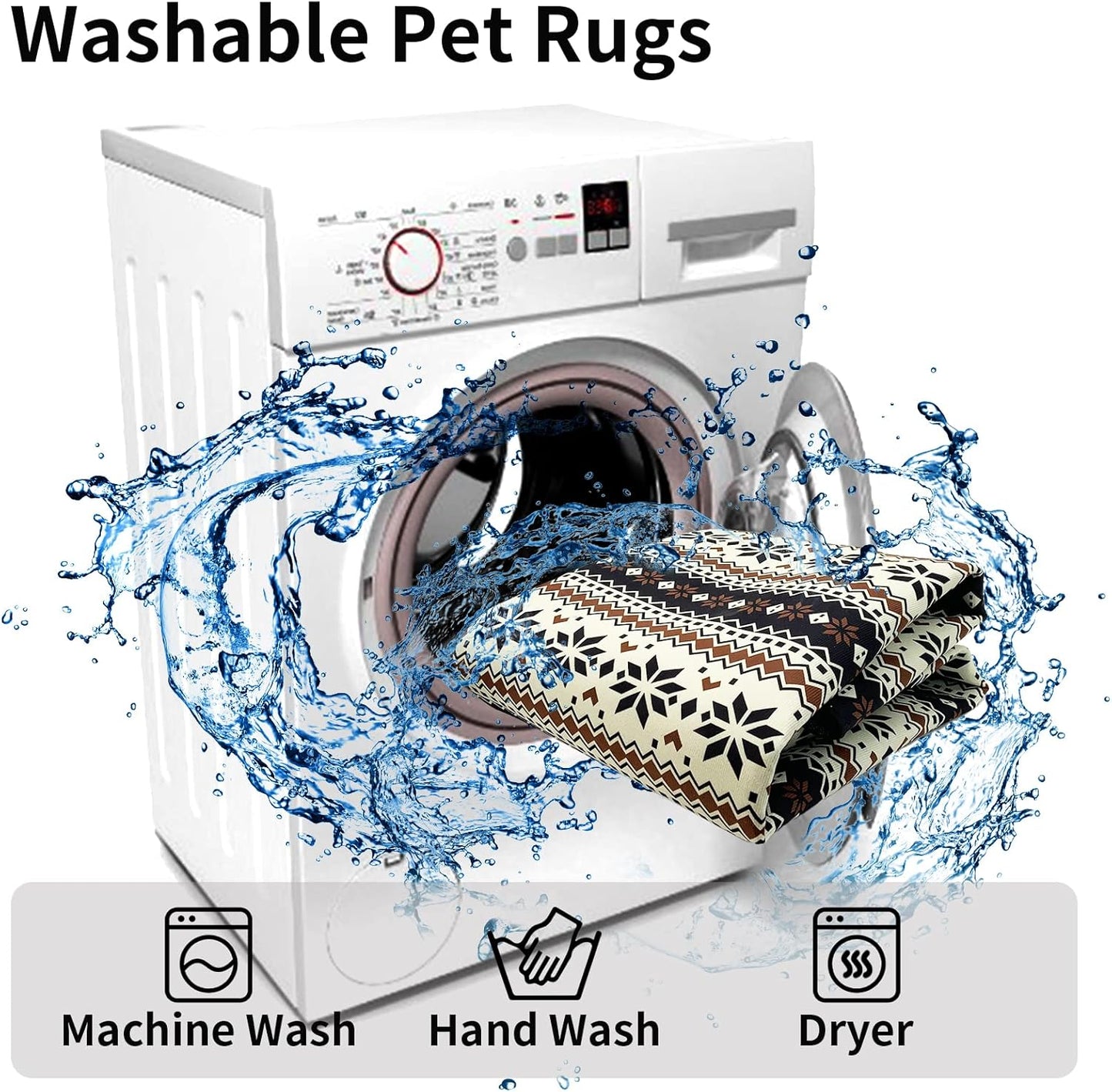 Large Rabbit Floor Mats for Indoor Rabbit Cage Liners Washable 78.7"X47.2" Reusable Bunny Rugs for Playpen Pad Soft Animal Cage Flooring Anti Slip Pet Carpet for Ferret Guinea Pig Bedding
