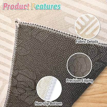 Large Rabbit Floor Mats for Indoor Rabbit Cage Liners Washable 78.7"X47.2" Reusable Bunny Rugs for Playpen Pad Soft Animal Cage Flooring Anti Slip Pet Carpet for Ferret Guinea Pig Bedding