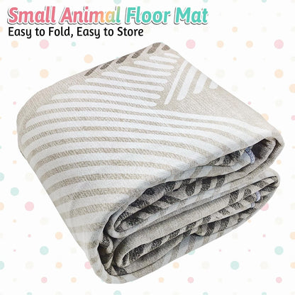 Large Rabbit Floor Mats for Indoor Rabbit Cage Liners Washable 78.7"X47.2" Reusable Bunny Rugs for Playpen Pad Soft Animal Cage Flooring Anti Slip Pet Carpet for Ferret Guinea Pig Bedding