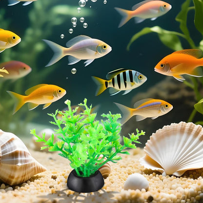 40 Pack Fish Tank Decorations Small Artificial Aquarium Plants: Plastic Water Grass Mixed Styles for Small Aquarium Decor Betta Tank Accessories Fake Plants for Bowl Desktop