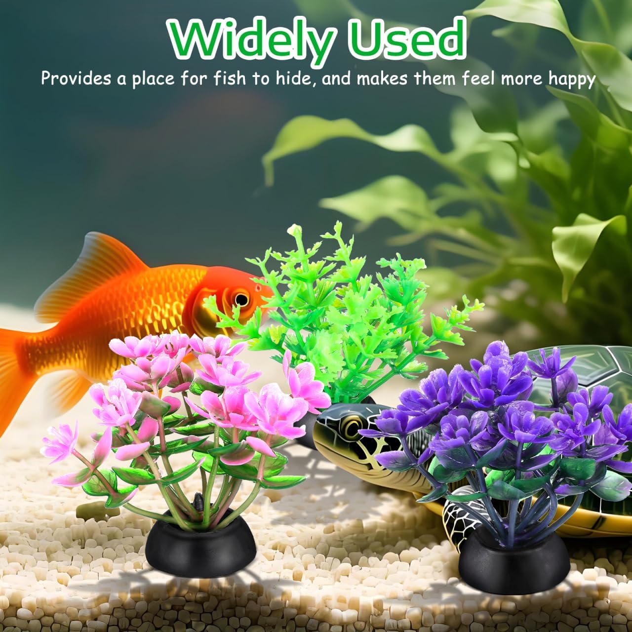 40 Pack Fish Tank Decorations Small Artificial Aquarium Plants: Plastic Water Grass Mixed Styles for Small Aquarium Decor Betta Tank Accessories Fake Plants for Bowl Desktop