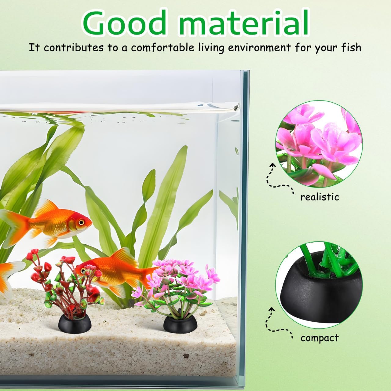 40 Pack Fish Tank Decorations Small Artificial Aquarium Plants: Plastic Water Grass Mixed Styles for Small Aquarium Decor Betta Tank Accessories Fake Plants for Bowl Desktop