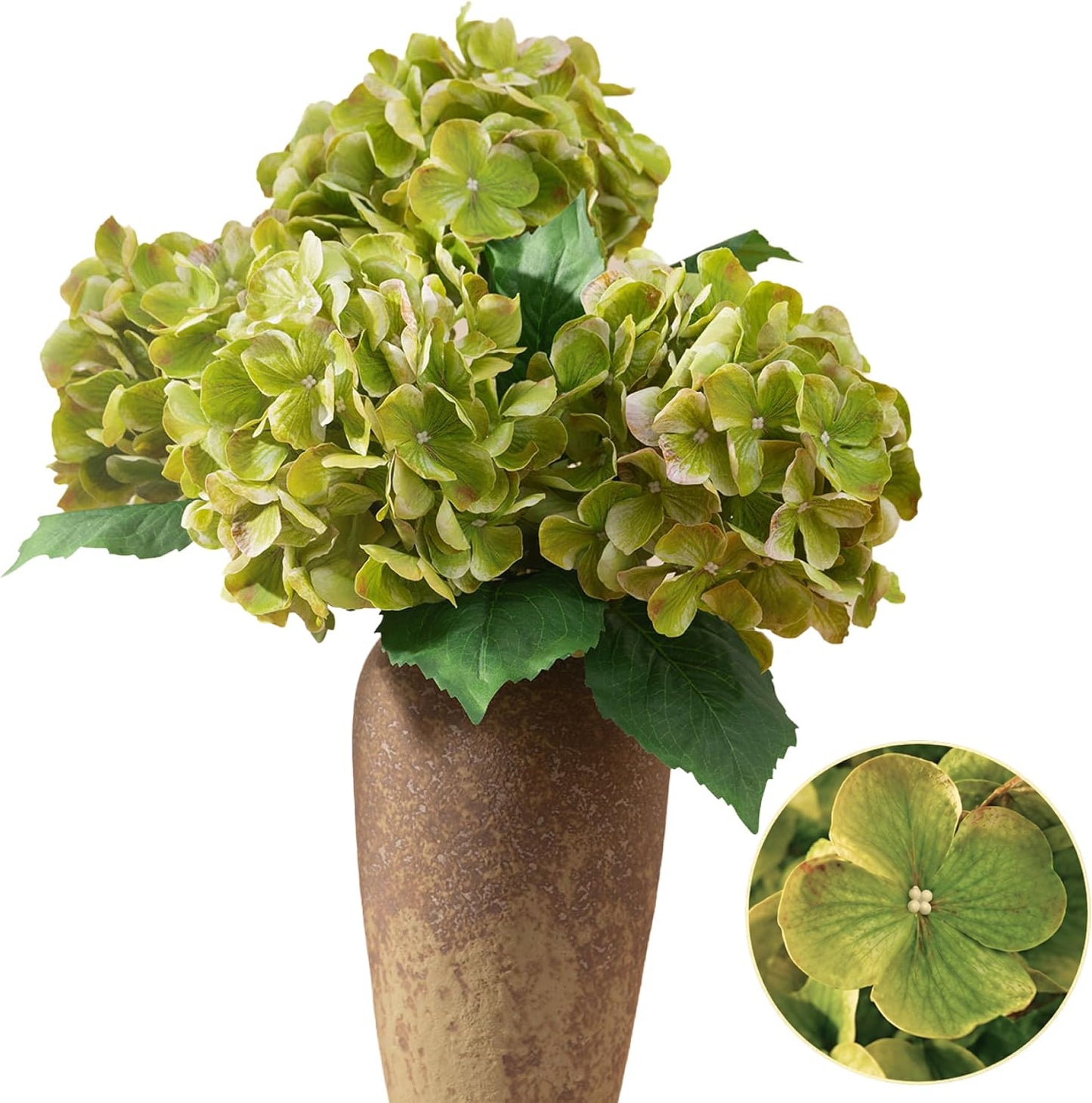 Hydrangea Fake Flowers 4pcs 29" Purple Faux Artificial Flower | 3D Print Latex, Real Touch Flower, Realistic Textures, Indoor Outdoor Decor, Table Centerpieces, Wedding Bouquets
