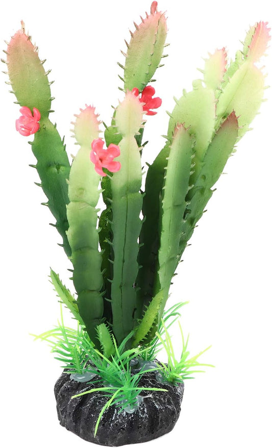 Artificial Cactus Plant - Plastic Cactus Decorations for Home, Terrarium, and Reptile Habitats - Simulation Plastic Aquatic Plants for Flower Arrangements