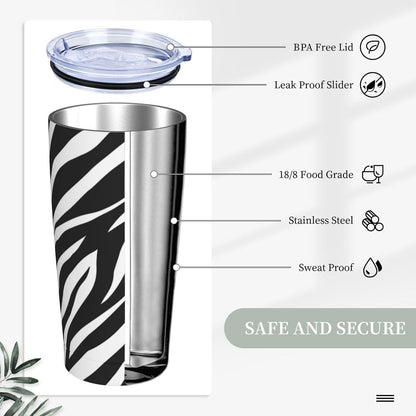 Lemon Tumbler 20oz Green Leaves Stainless Steel Insulated Tumblers with Lid and Straw Travel Coffee Mug Tea Wine Cups Water Bottle Sport Gifts for Women