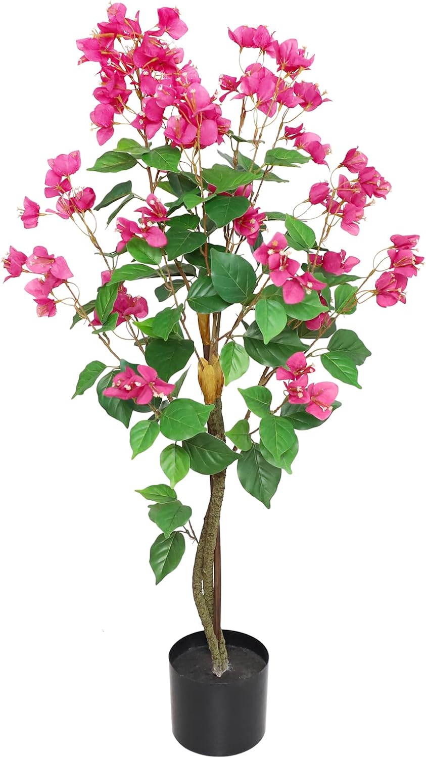 Artificial Bougainvillea Tree, 7FT Fake Bougainvillea Topiary Trees with Pot, 83 Inch Faux Plant for Indoor Decor