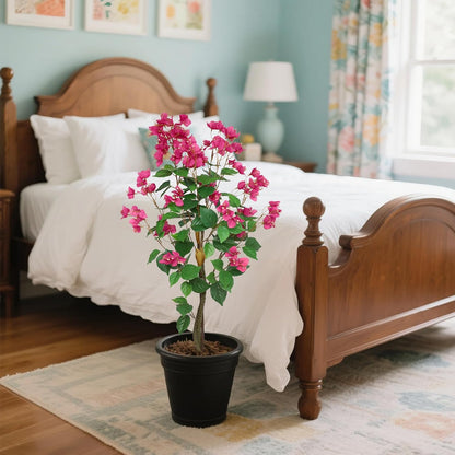 Artificial Bougainvillea Tree, 7FT Fake Bougainvillea Topiary Trees with Pot, 83 Inch Faux Plant for Indoor Decor