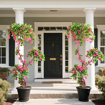 Artificial Bougainvillea Tree, 7FT Fake Bougainvillea Topiary Trees with Pot, 83 Inch Faux Plant for Indoor Decor