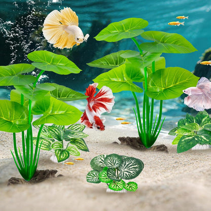 12 Pack Silk Aquarium Plants Betta Fish Tanks Decor，Betta Hammock 6-inch Fish Tank Plants Aquarium Decor，Suitable Artificial Fish Tank for Betta,Goldfish & Reptile Tanks Ornament Accessories
