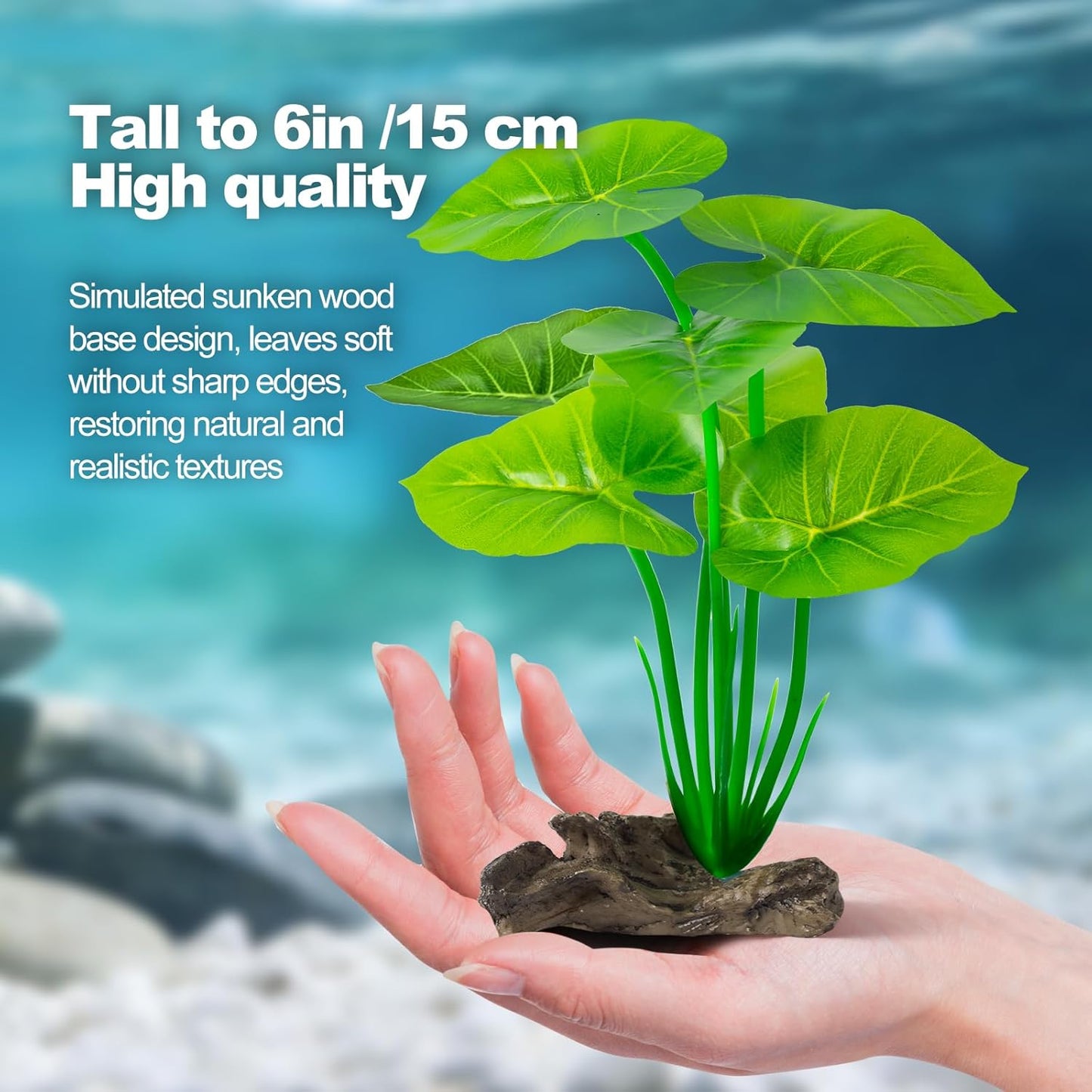 12 Pack Silk Aquarium Plants Betta Fish Tanks Decor，Betta Hammock 6-inch Fish Tank Plants Aquarium Decor，Suitable Artificial Fish Tank for Betta,Goldfish & Reptile Tanks Ornament Accessories