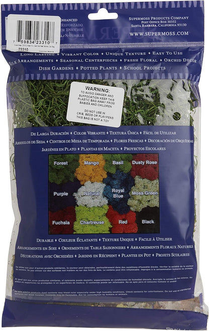 (23311) Elegant Decorative Mixed moss, MultiColor, 120 cu.in., white