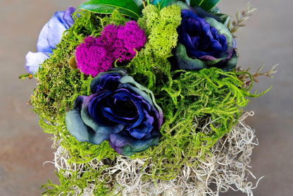 (23311) Elegant Decorative Mixed moss, MultiColor, 120 cu.in., white