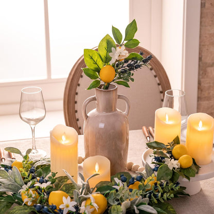4 Packs Picks with Artificial Lemons Spring Summer Decor