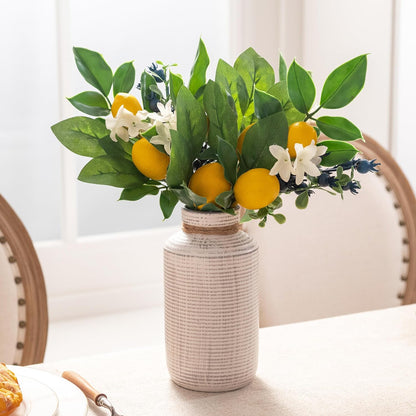 4 Packs Picks with Artificial Lemons Spring Summer Decor