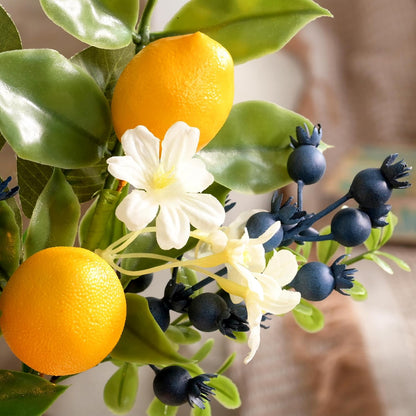 4 Packs Picks with Artificial Lemons Spring Summer Decor