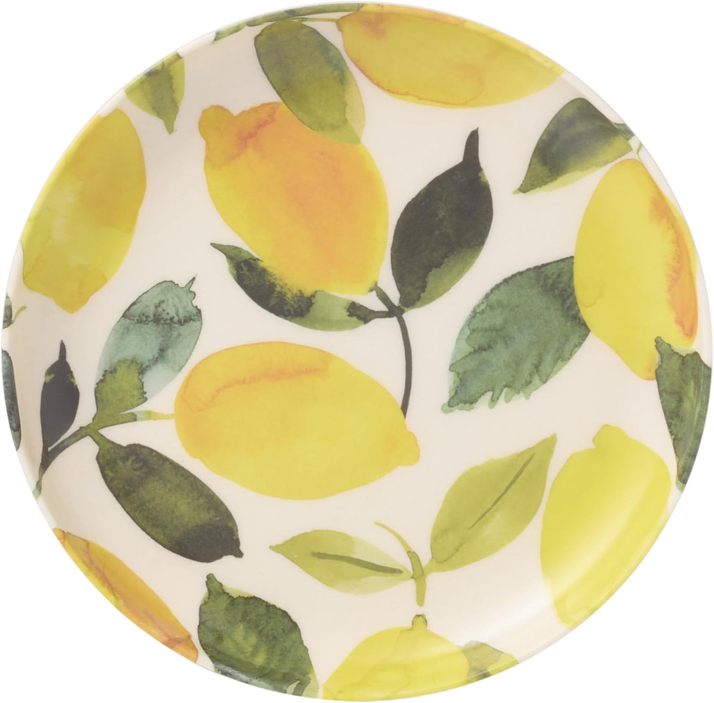 24 Seven Melamine Collection, Dishwasher Safe Melamine Dinnerware and Drinkware, Lemon Pattern, Tumbler Set, 16 oz, 4-Piece