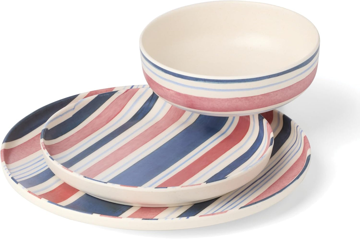 24 Seven Melamine Collection, Dishwasher Safe Melamine Dinnerware and Drinkware, Lemon Pattern, Tumbler Set, 16 oz, 4-Piece