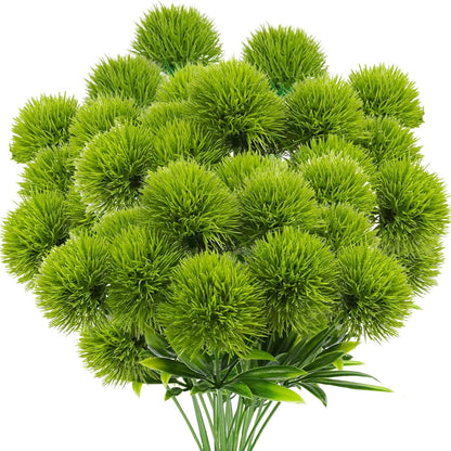 36Pcs Dandelion Artificial Flowers, Artificial Flowers for Decoration Fake Plants Bouquet Plastic Flowers for Home Decoration Wedding Decor Flower Arrangment Green
