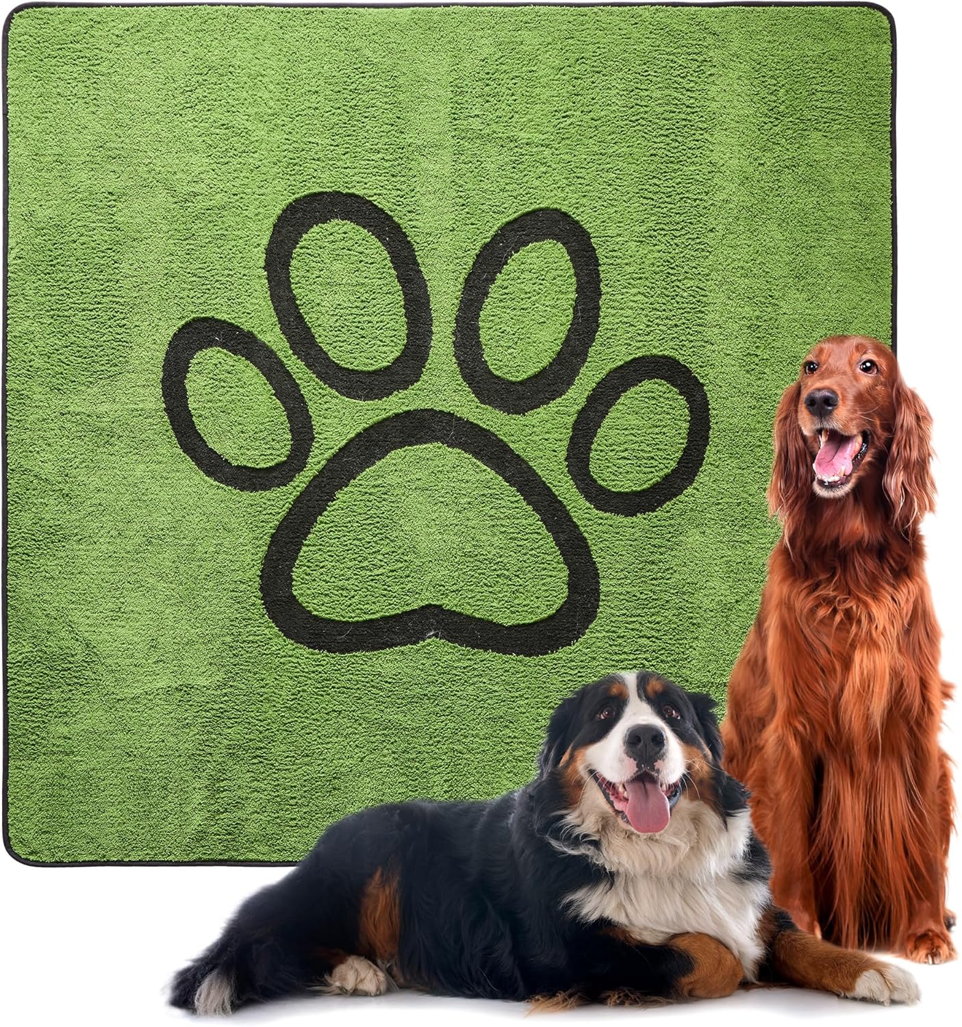 Reusable Dog Pee Pads, 2 Pack Super Absorbent & Leakproof Washable Puppy Pads with Soft Green Top Layer, for Potty Training, Crates, Couch, Car Seats & Pet Beds, 18"x24"
