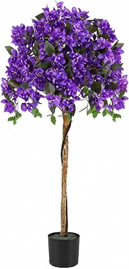 4.5FT Bougainvillea Artificial Tree, Tall Fake Floor Plant for Indoor Outdoor Décor