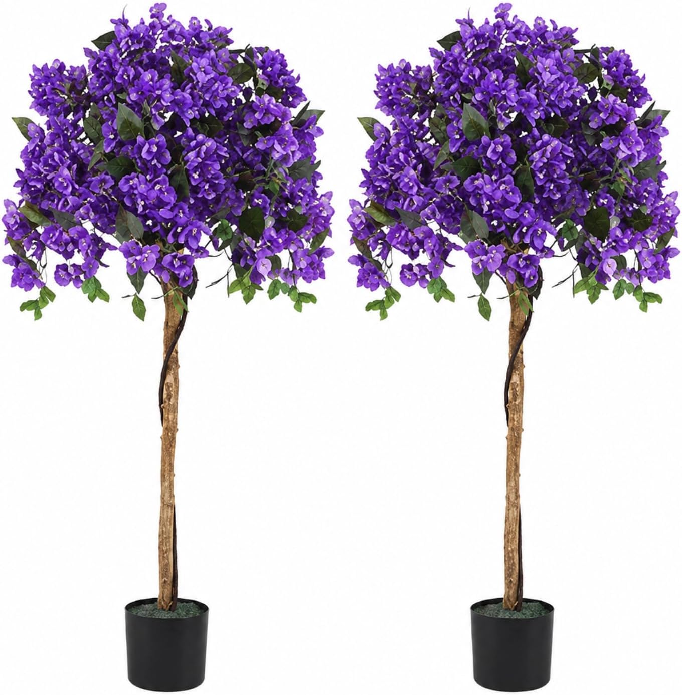 4.5FT Bougainvillea Artificial Tree, Tall Fake Floor Plant for Indoor Outdoor Décor