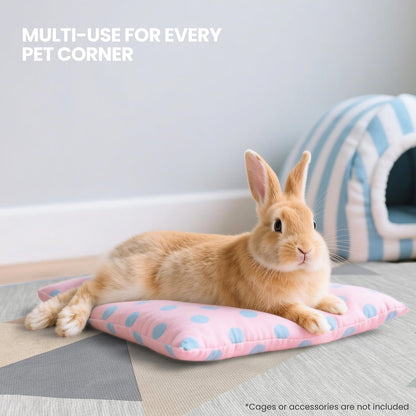Guinea Pig Cage Liner - Washable Bunny Playpen Mat - Soft Reusable Rabbit Bedding - Non-Slip Rug for Small Animals, Kittens & Puppies (47"x31")