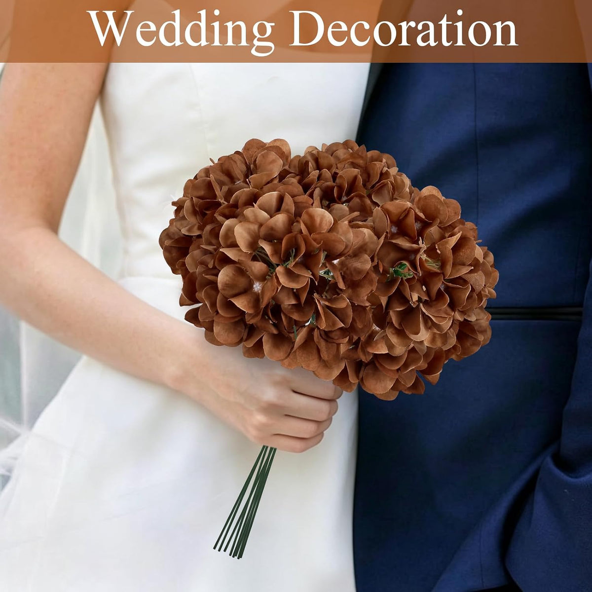 Red Hydrangea Artificial Flowers Silk Hydrangeas Bulk 104 PCS