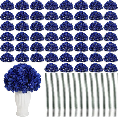 Red Hydrangea Artificial Flowers Silk Hydrangeas Bulk 104 PCS