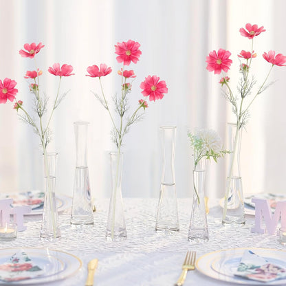 Cosmos Silk Flowers,6PCS Daisy Flowers Artificial 24'' Artificial Wildflower Fake Flowers with Stems for Wedding Party Kitchens Home Decoration(Peach Coral)