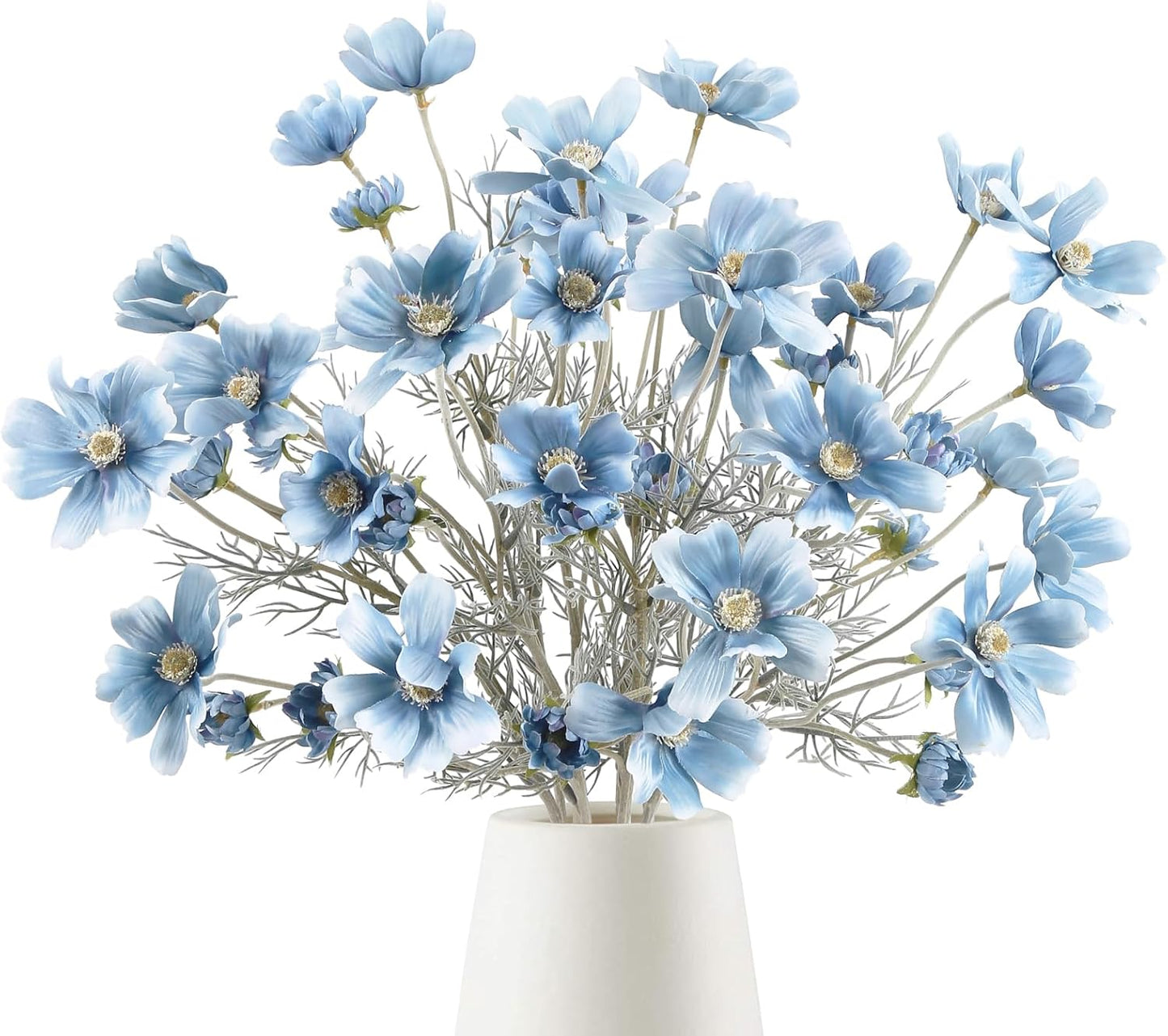 Cosmos Silk Flowers,6PCS Daisy Flowers Artificial 24'' Artificial Wildflower Fake Flowers with Stems for Wedding Party Kitchens Home Decoration(Peach Coral)