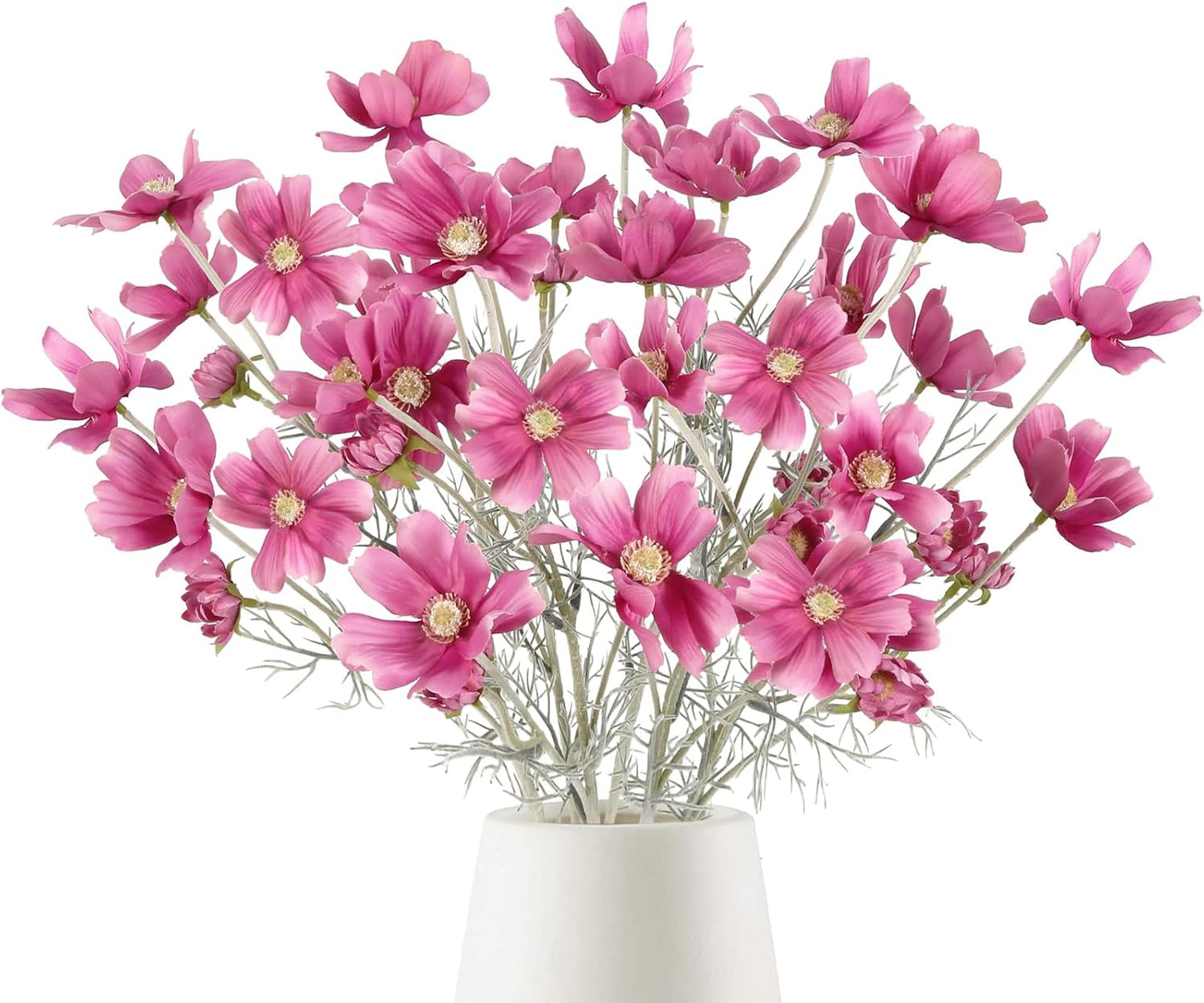 Cosmos Silk Flowers,6PCS Daisy Flowers Artificial 24'' Artificial Wildflower Fake Flowers with Stems for Wedding Party Kitchens Home Decoration(Peach Coral)