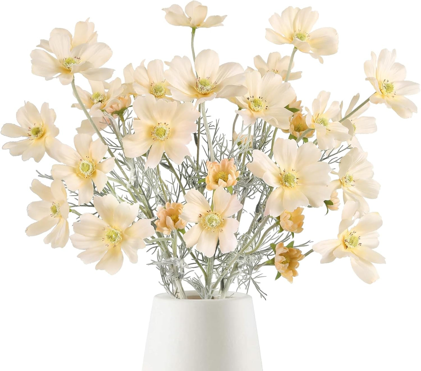 Cosmos Silk Flowers,6PCS Daisy Flowers Artificial 24'' Artificial Wildflower Fake Flowers with Stems for Wedding Party Kitchens Home Decoration(Peach Coral)