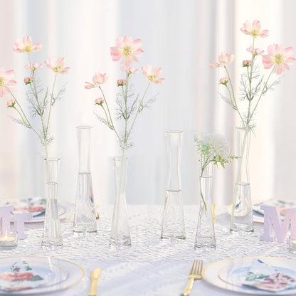 Cosmos Silk Flowers,6PCS Daisy Flowers Artificial 24'' Artificial Wildflower Fake Flowers with Stems for Wedding Party Kitchens Home Decoration(Peach Coral)