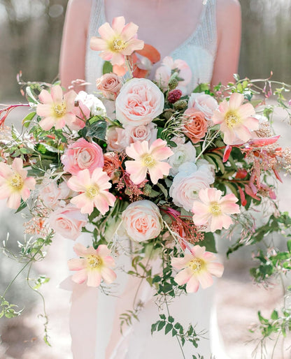 Cosmos Silk Flowers,6PCS Daisy Flowers Artificial 24'' Artificial Wildflower Fake Flowers with Stems for Wedding Party Kitchens Home Decoration(Peach Coral)