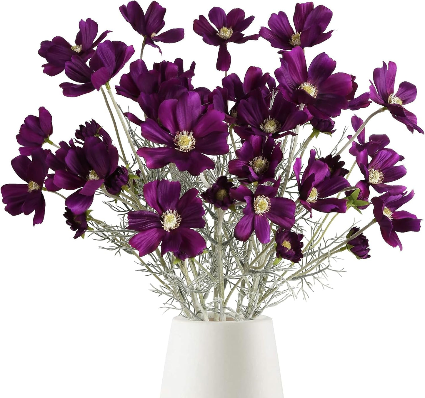 Cosmos Silk Flowers,6PCS Daisy Flowers Artificial 24'' Artificial Wildflower Fake Flowers with Stems for Wedding Party Kitchens Home Decoration(Peach Coral)