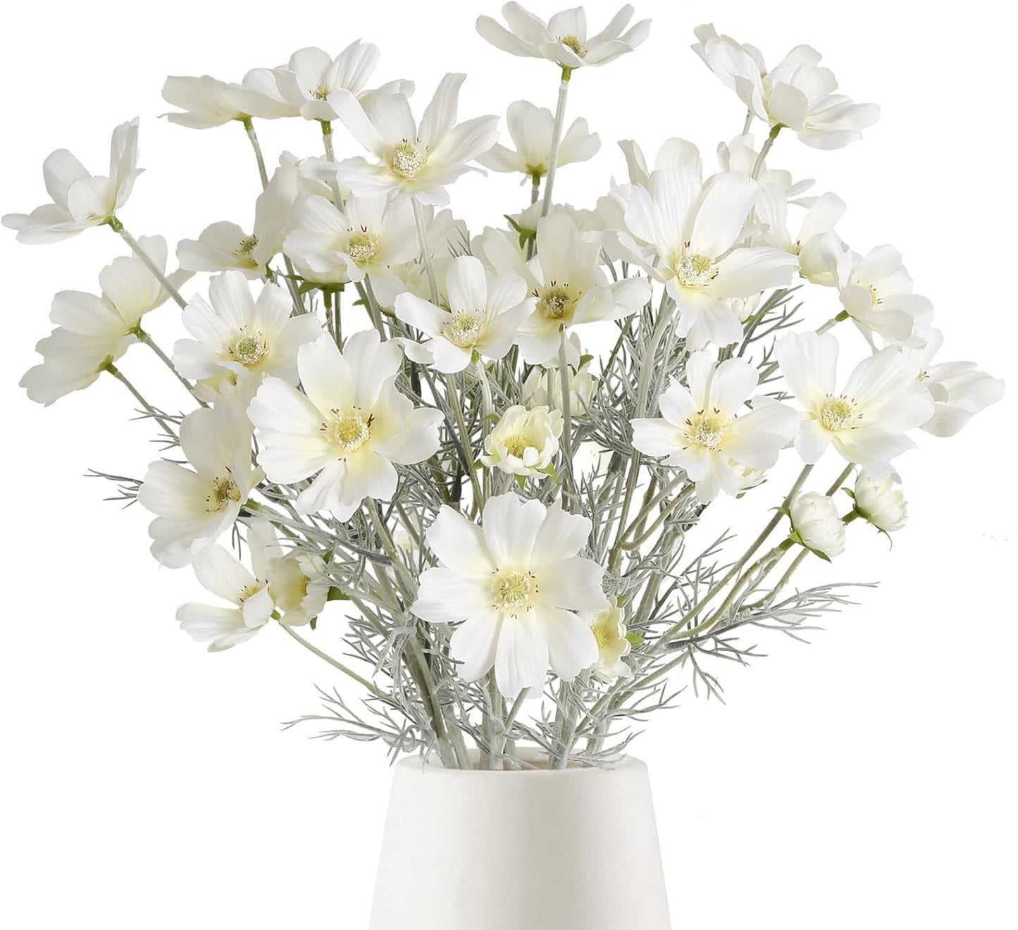 Cosmos Silk Flowers,6PCS Daisy Flowers Artificial 24'' Artificial Wildflower Fake Flowers with Stems for Wedding Party Kitchens Home Decoration(Peach Coral)