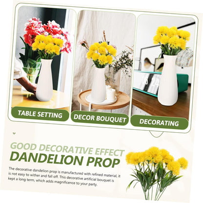 20 Pcs Faux Dandelion Flowers Artificial Dandelion Stems for Wedding Home Party Table Centerpieces Decoration 9.84X2.75X1.37 Inch